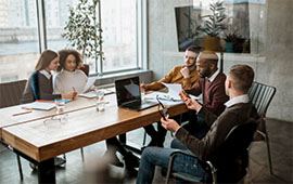 People having a meeting